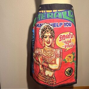 Cowboy & Angels Denim size Large Graphic Wrap Skirt